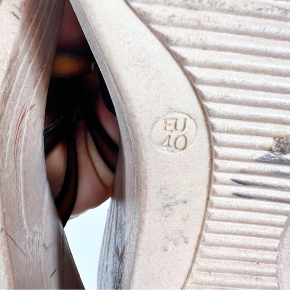 Vintage Y2K Fashion Bug Multicolor Italian Leather Strappy Block Wedge Sandals - Picture 7 of 9